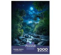1000-piece Jigsaw Puzzles Serene Jungle Night Jigsaws for Adults Brain Teaser Game Improve Memory Unique Gifts for Birthday And Christmas 70x50cm/1000pcs