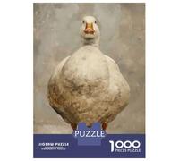 1000-piece Jigsaw Puzzles Serious White Fat Duck Adult Jigsaw Puzzle Hands-on Game Difficult Challenge Parent-child Interaction 52x38cm/1000pcs