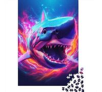 1000 Piece Jigsaw Puzzles Shark Puzzles for Adults Wooden Puzzles Educational Game for Adult 1000pcs (75x50cm)
