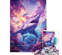 1000 Piece Jigsaw Puzzles Shark's Paradise Brain Intelligence Challenge Addictive Toys Educational Games Home Art Decor Gifts Birthday (size 75x50cm)