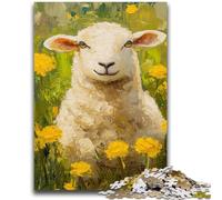 1000 Piece Jigsaw Puzzles Sheep And Flowers Help The Brain Exercise Addictive Toys to Cultivate Patience Suitable for Couples 50x75cm