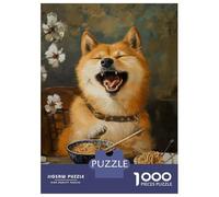 1000-piece Jigsaw Puzzles Shiba Inu Ramen Noodles Adult Jigsaw Puzzle Hands-on Game Difficult Challenge Parent-child Interaction 38x26cm/1000pcs