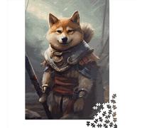 1000 Piece Jigsaw Puzzles Shiba Inu Viking Puzzles for Adults Paper Puzzles Educational Game for Adult 1000pcs (38x26cm)