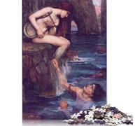1000 Piece Jigsaw Puzzles Siren Mermaid with Lyre Square Jigsaw Puzzles for Adults & Paper Puzzles Learning Educational Toys Family Games 1000pcs (38x26cm)