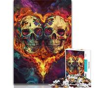 1000 Piece Jigsaw Puzzles Skeleton Couple, Challenging & Brainteasing,Birthday Present, Gifts, Wall Art for And Age 14 Years Up 38x26cm