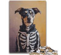 1000 Piece Jigsaw Puzzles Skeleton Dog Educational Family Game Deal As Gifts for The Whole Family for And Age 14 Years Up 50x75cm