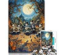 1000 Piece Jigsaw Puzzles Skeleton Party Teenager Jigsaw,Brain Intelligence Challenge Addictive Toys for Home Decoration (size 75x50cm)