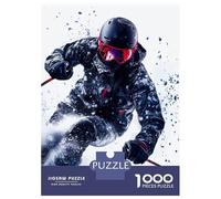 1000-piece Jigsaw Puzzles Skier in Action Adult Jigsaw Puzzle Toy Wall Decor A Work of Art Unique Gifts for Birthday And Christmas 52x38cm/1000pcs