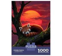 1000 Piece Jigsaw Puzzles- Sleeping Red Panda in Tree Jigsaws for Adults DIY Toys Perfect Decoration Deal As Gifts for The Whole Family 70x50cm/1000pcs