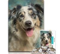 1000 Piece Jigsaw Puzzles Smiling Dog Teenager Jigsaw,Challenging Game Gifts for Is Ideal As A Gift for The Whole Family (size 38x26cm)