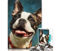 1000 Piece Jigsaw Puzzles Smiling Dog Teenager Jigsaw,Challenging Game Gifts for Is Ideal As A Gift for The Whole Family (size 75x50cm)