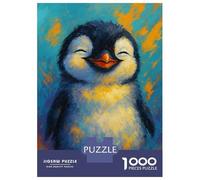 1000-piece Jigsaw Puzzles Smiling Penguin Painting Adult Jigsaw Puzzle Toy Wall Decor A Work of Art Unique Gifts for Birthday And Christmas 52x38cm/1000pcs