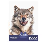 1000 Piece Jigsaw Puzzles- Smiling Wolf Selfie Jigsaw Puzzle Brain Teaser Game Wall Decoration Deal As Gifts for The Whole Family 52x38cm/1000pcs