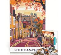 1000 Piece Jigsaw Puzzles Southampton Cityscape, Educational Toy, Challenging To Complete, Unique Birthday And Xmas Gifts 50x75cm