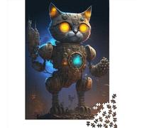 1000 Piece Jigsaw Puzzles Space Mechanical Cat Puzzles for Adults Paper Puzzles Educational Game for Adult 1000pcs (38x26cm)