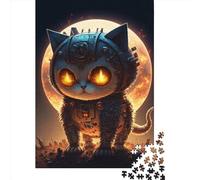 1000 Piece Jigsaw Puzzles Space Mechanical Cat Puzzles for Adults Wooden Puzzles Educational Game for Adult 1000pcs (75x50cm)