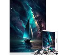 1000 Piece Jigsaw Puzzles- Space Sailing Boat Galaxy Jigsaw for Teenagers Difficult Challenge Challenging To Complete Unique Challenge Game (50x75cm)
