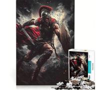 1000 Piece Jigsaw Puzzles Spartan Warrior Attack, Educational Toy, Challenging To Complete, Unique Birthday And Xmas Gifts 38x52cm