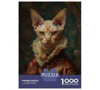 1000-piece Jigsaw Puzzles Sphynx Cat Renaissance Adult Jigsaw Puzzle Hands-on Game Difficult Challenge Parent-child Interaction 52x38cm/1000pcs