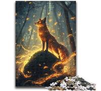 1000 Piece Jigsaw Puzzles Spirit Fox Puzzles for Adults,Stress Reliever Staycation Kill Time Enhance Love between Couples (50x75cm)