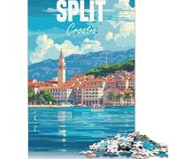 1000 Piece Jigsaw Puzzles Split Croatia Jigsaw Puzzles for Adults Woodenboard Puzzles Challenging To Complete But Fun And Humorous 1000pcs (75x50cm)