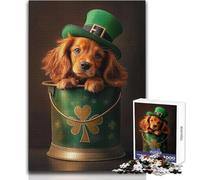 1000 Piece Jigsaw Puzzles- St Patrick Irish Setter Calm Enjoyable Spare Time Fun Tight Seamless Precision Toy Size 50x75cm