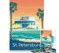 1000 Piece Jigsaw Puzzles St. Petersburg Florida Poster Accurate Cut Fun Mental Challenge Toy Rest Time Game Birthday Art Play(38x26cm)