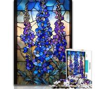 1000 Piece Jigsaw Puzzles Stained Glass Flowers 1000 Pieces for Teenagers,Educational Games Home Decoration Birthday Present, Gifts, Wall Art 50x75cm