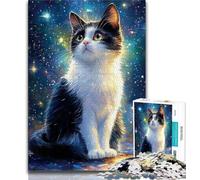 1000 Piece Jigsaw Puzzles Star Cat Teenager Jigsaw,Brain Intelligence Challenge Addictive Toys for Home Decoration (size 75x50cm)