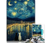 1000 Piece Jigsaw Puzzles Starry Sky Black And White Cat 1000 Pieces for Teenagers,Educational Stress Relief Toy Gifts for Friends And Family (size 38x26cm)