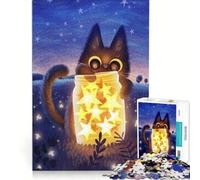 1000 Piece Jigsaw Puzzles Stars And The Kitten, Brain Teaser Game, Difficult And Challenge, Birthday Present, Gifts, 38x52cm