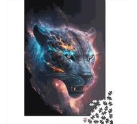 1000 Piece Jigsaw Puzzles Stealth Panther Creative Square Paper Jigsaw Puzzles for Adults 38x26cm/1000pcs