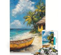 1000 Piece Jigsaw Puzzles Stranded Island, Educational Toy, Hand Speed Race, with Fully Interlocking Randomly Shaped Pieces 38x52cm
