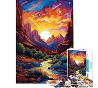 1000-piece Jigsaw Puzzles Summer Evening in Zion Difficult And Challenge Home Art Decor Hands-on Game for 14+ Puzzle Game Offered (50x75cm)