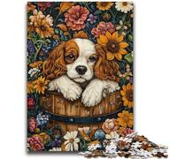1000 Piece Jigsaw Puzzles Sunflower Cocker Spaniel Help The Brain Exercise Addictive Toys to Cultivate Patience Perfect Decoration 50x75cm