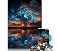 1000 Piece Jigsaw Puzzles Sunset Beach Storm 1000 Piece Jigsaw,Stress Reliever Staycation Kill Time Parent-child Interaction (size 75x50cm)