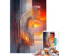 1000 Piece Jigsaw Puzzles- Sunset beyond The Stars Learning Educational Toys Impossible Game Staycation Kill Time Birthday Gifts (Size 38x26cm)