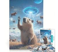 1000-piece Jigsaw Puzzles Surreal Capybara Cult From Future Educational Game Fun Activities at Home Birthday Present,Travel Gifts 38x26cm
