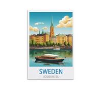 1000 Piece Jigsaw Puzzles Sweden Scandinavia Home Decor Birthday Party Gift Toy for Men Women Elders Seniors, 26x38cm