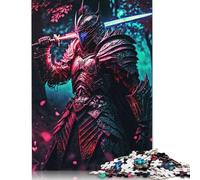 1000 Piece Jigsaw Puzzles Swordsman Wearing Armor Wooden Puzzles Educational Toys 1000pcs (75x50cm)