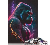 1000 Piece Jigsaw Puzzles Synthwave Gorilla for Adults Paper Puzzles Educational Toys 38x26cm/1000pcs