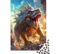 1000 Piece Jigsaw Puzzles T Rex Dinosaur Fury Wooden Puzzles Educational Toys 1000pcs (75x50cm)