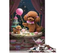 1000 Piece Jigsaw Puzzles Teacup Poodle Puzzles for Adults Wooden Puzzles Educational Game for Adult 1000pcs (75x50cm)
