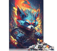 1000 Piece Jigsaw Puzzles The Angry Powerful Raccoon Creative Square Wooden Jigsaw Puzzles for Adults 1000pcs (75x50cm)