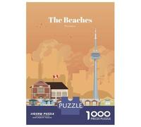 1000-piece Jigsaw Puzzles The Beaches in Toronto Jigsaws for Adults Brain Teaser Game Improve Memory Unique Gifts for Birthday And Christmas 52x38cm/1000pcs