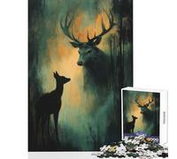 1000 Piece Jigsaw Puzzles- The Call of The Deer Jigsaw for Teenagers Difficult Challenge Challenging To Complete Unique Challenge Game (38x52cm)