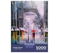1000-piece Jigsaw Puzzles The First Snow in Paris Jigsaw Puzzle Anti-Stress Toys Wall Decoration Unique Gifts for Birthday And Christmas 38x26cm/1000pcs