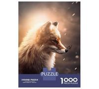 1000-piece Jigsaw Puzzles The Fox And Butterfly Glow Adult Jigsaw Puzzle Toy Wall Decor A Work of Art Unique Gifts for Birthday And Christmas 70x50cm/1000pcs