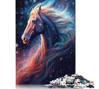 1000 Piece Jigsaw Puzzles The Horse In The Stars Jigsaw Puzzles for Adults Woodenboard Puzzles Challenging To Complete But Fun And Humorous 1000pcs (75x50cm)