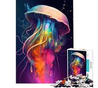 1000 Piece Jigsaw Puzzles The Mysterious Jellyfish for Educational Game Challenge Toy Brain Teaser Game Perfect Decoration Gifts for Women Men (Size 38x26cm)